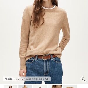 Cashmere J. Crew Camel Crewneck Sweater